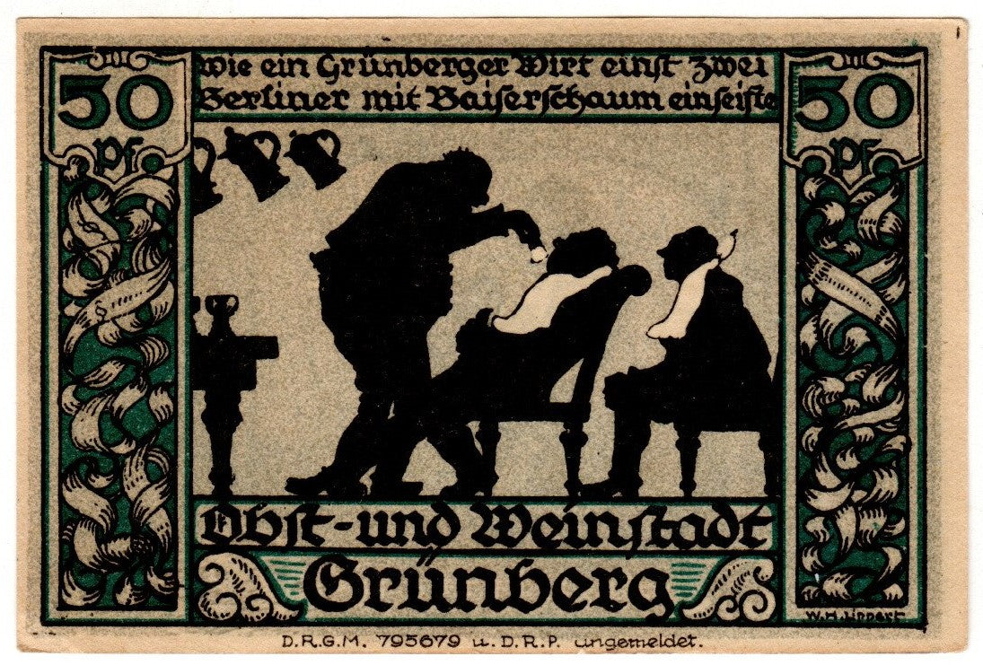 Cegiełka 5 zł, GRINEGORA, na wydanie katalogu bonów Grunberg i Bachnotów