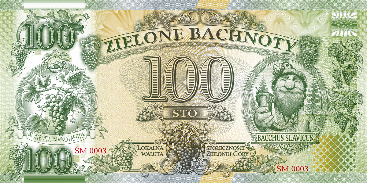 Pełny zestaw Zielonych Bachnotów 1 emisji - jedyna w kraju lokalna waluta obiegowa!