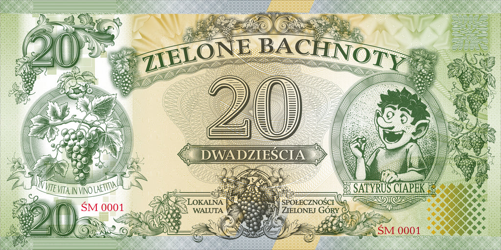 Pełny zestaw Zielonych Bachnotów 1 emisji - jedyna w kraju lokalna waluta obiegowa!