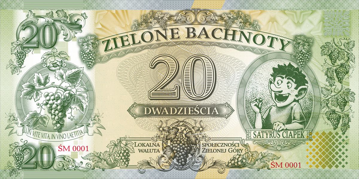 Pełny zestaw Zielonych Bachnotów 1 emisji - jedyna w kraju lokalna waluta obiegowa!