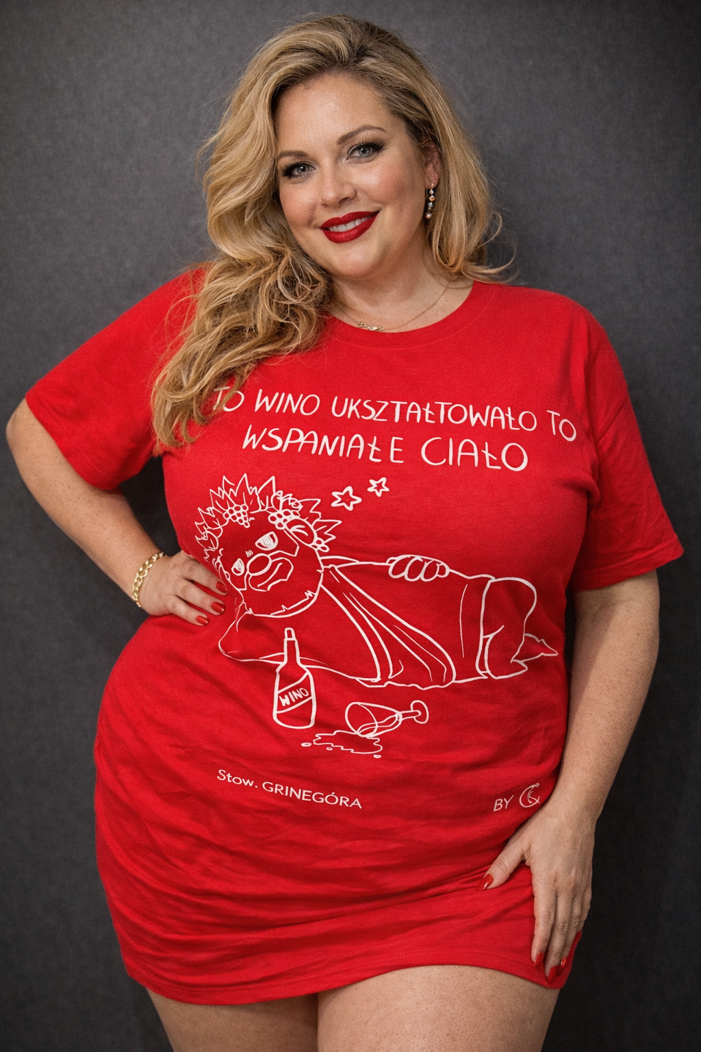 T - shirt BACHUS - WINO-CIAŁO - dostępne od ręki