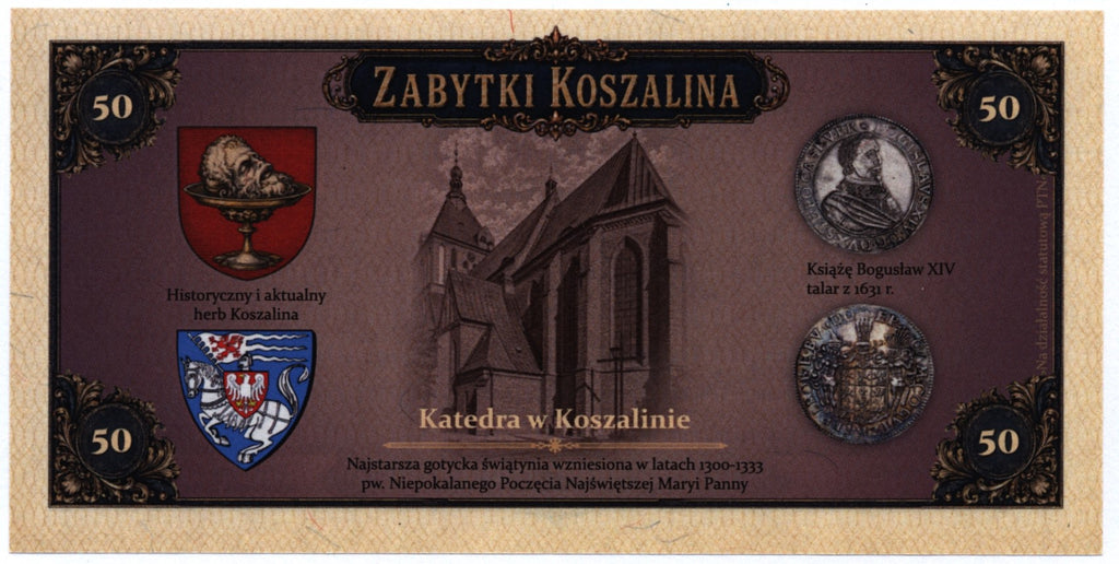KOSZALIN (Kołobrzeg, Darłowo), BLANKIET, cegiełka PTN Koszalin, na działalność statutową PTN