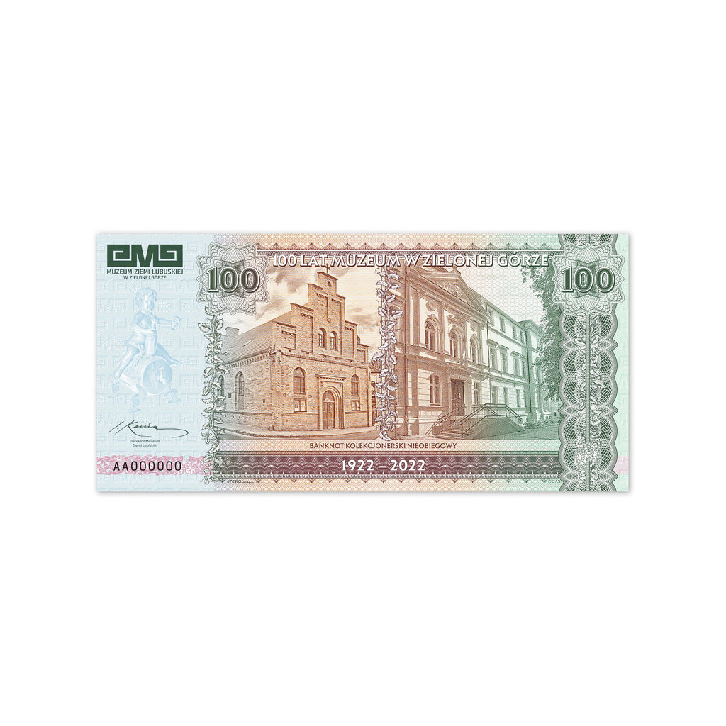 Banknot kolekcjonerski MUZEUM ZIEMI LUBUSKIEJ 2022 rok