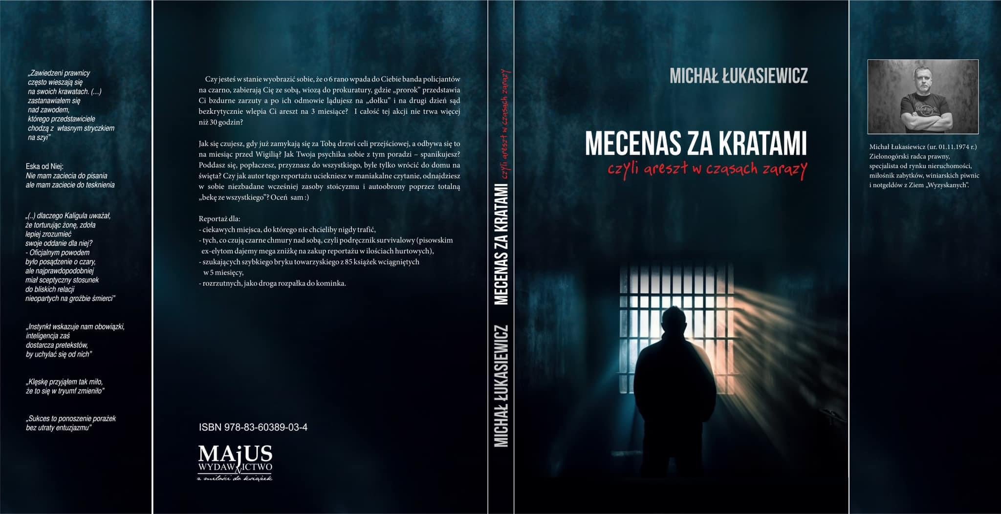 Książka "Mecenas za kratami, czyli areszt w czasach zarazy"