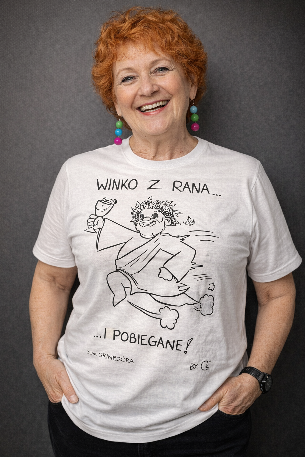 T - shirt BACHUS - POBIEGANE - dostępne od ręki
