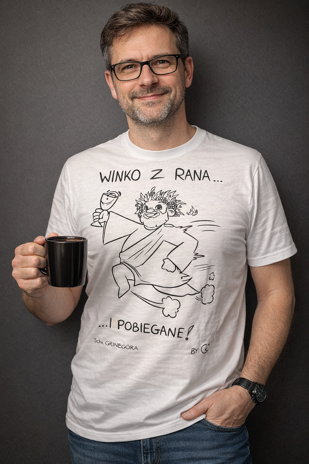 T - shirt BACHUS - POBIEGANE - dostępne od ręki