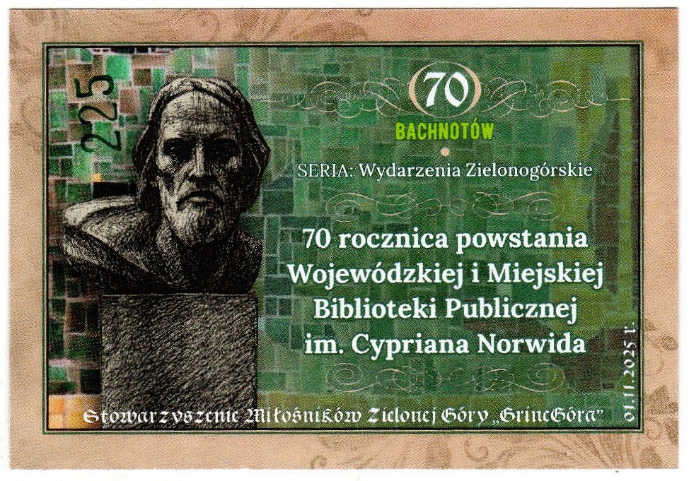 Bachnoty NORWID BIBLIOTEKA (Banknoty Bachusa)