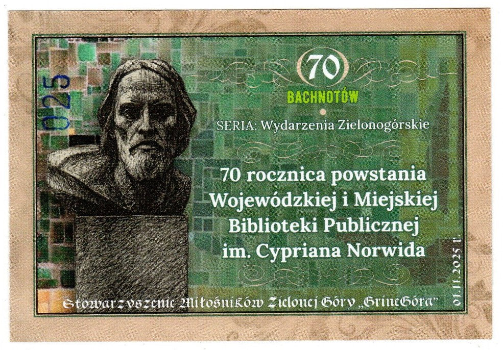 Bachnoty NORWID BIBLIOTEKA (Banknoty Bachusa)